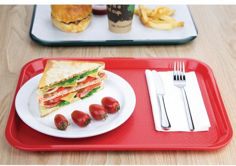  Kristallon Fast-Food-Tablett rot 41,5 x 30,5cm 