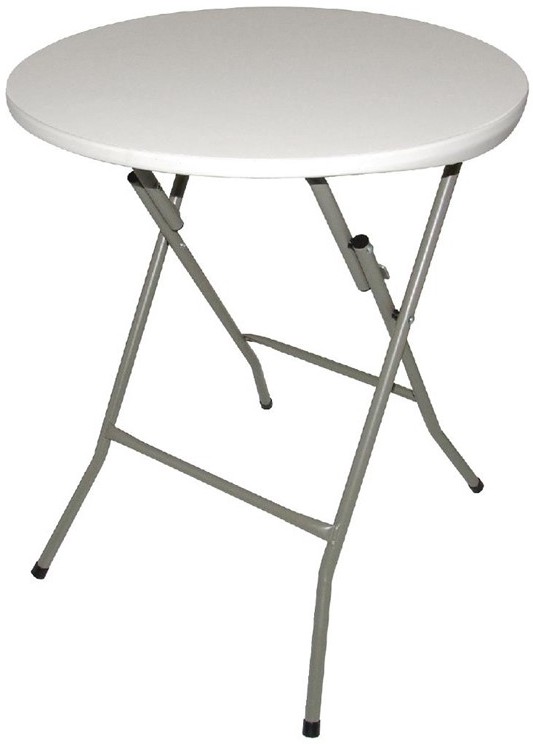  Bolero runder Klapptisch wei&szlig; 60cm 