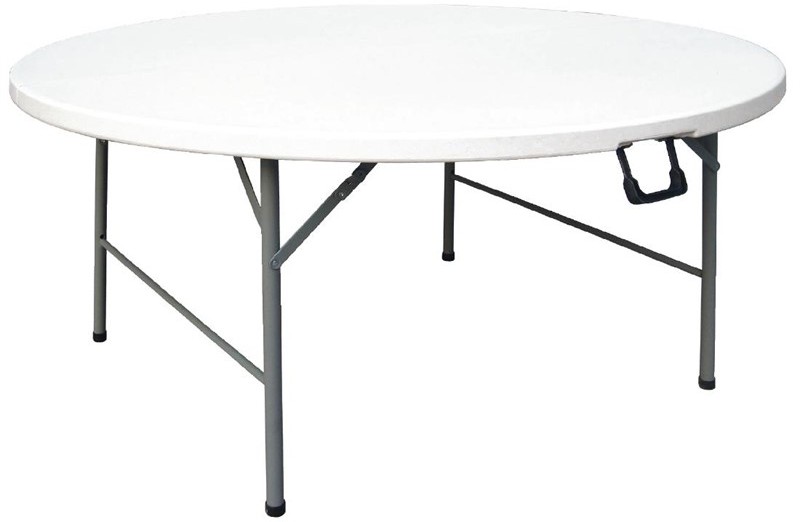  Bolero runder Klapptisch wei&szlig; 153cm 