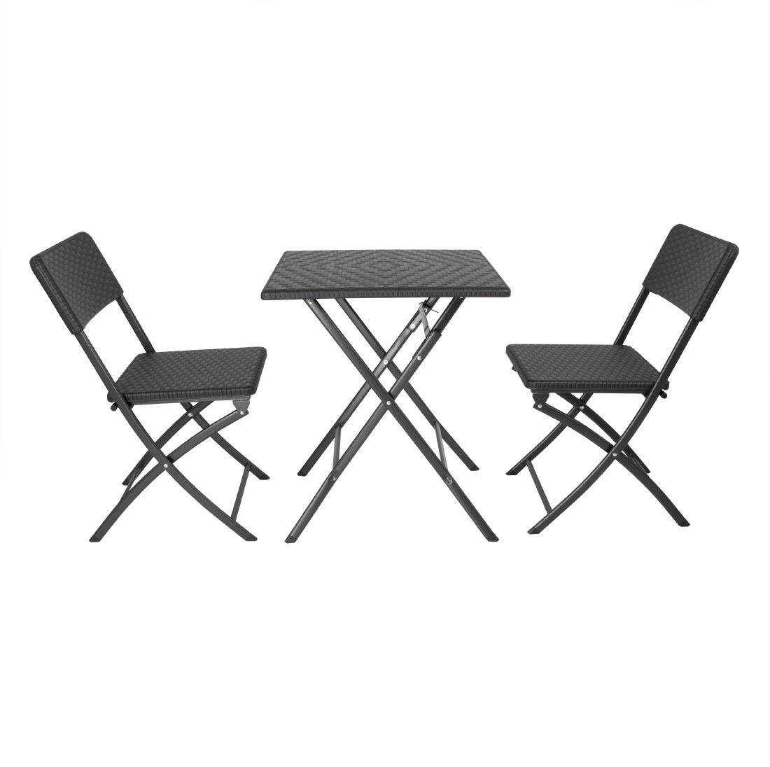 Bolero Quadratischer Klapptisch Schwarz 620mm 