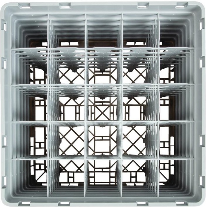  Cambro Gl&auml;sersp&uuml;lkorb beige mit 25 F&auml;chern max Glash&ouml;he 29,8cm 