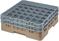  Cambro Gl&auml;sersp&uuml;lkorb beige mit 36 F&auml;chern max Glash&ouml;he 13,3cm 